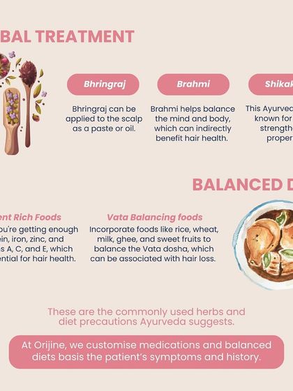 For men experiencing hair loss, I offer holistic Ayurvedic solutions. Herbal treatments with Bhringraj, Brahmi, and Shikakai, combined with a balanced, nutrient-rich diet, can strengthen hair naturally.