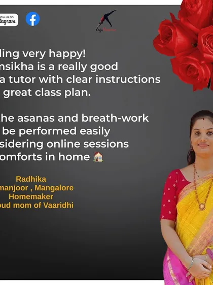 Radhika from Mangalore shares her happiness with the clear instructions and great class plan, which helped her with PCOD and irregular periods.