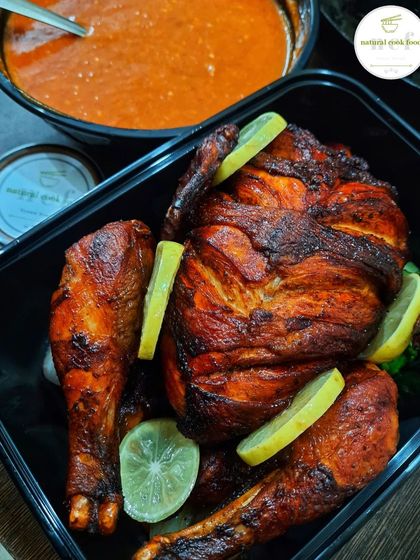 My NCF full chicken fry, served with a side of our signature spicy chutney. The chicken is juicy on the inside and perfectly crispy on the outside.
