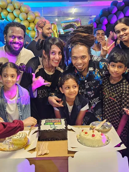 Cake cutting at our anniversary celebration with some of our youngest and most dedicated crew members. We are building a legacy for the next generation of dancers.