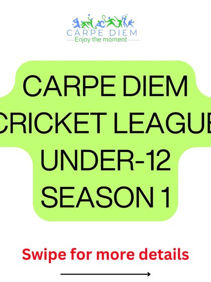 This is the official announcement for the Carpe Diem Cricket League Under-12 Season 1. It's more than a tournament; it's a platform for young talent to emerge.