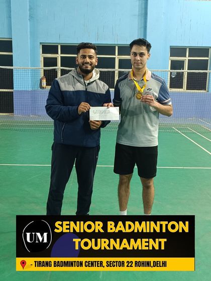 A winner from the senior tournament receiving his prize. It's about providing a competitive outlet for players of all ages.