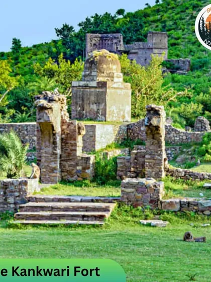 The ancient Kankwari Fort, hidden deep inside the Sariska Tiger Reserve, is a fascinating historical site we can visit.