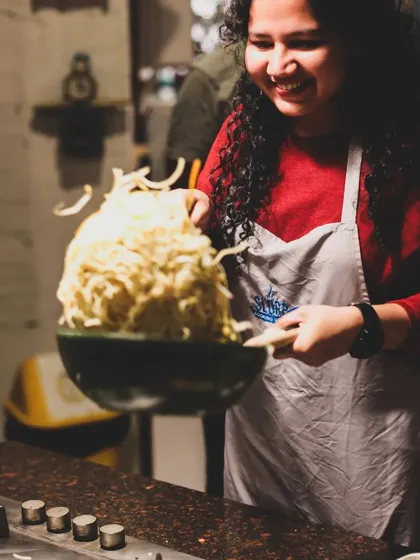 That feeling of accomplishment when you toss a pan of noodles like a pro. We celebrate every small victory in our kitchen.