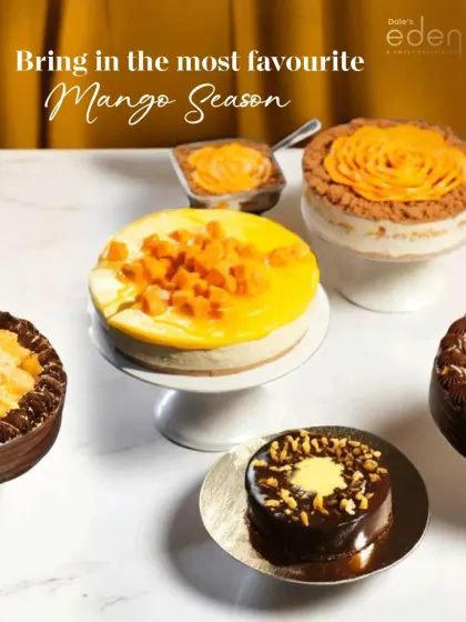 Bring in the most favorite Mango Season with our full spread of mango desserts, from cakes to tarts and more.