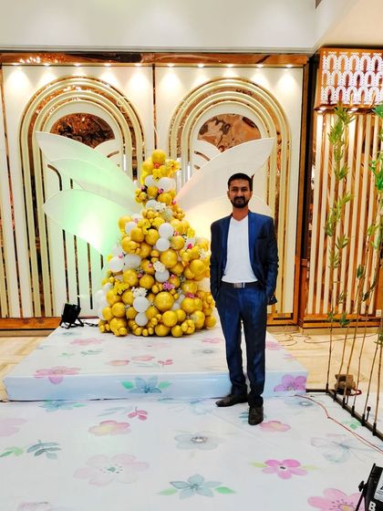 The decor at the 95th birthday event was very creative and festive.