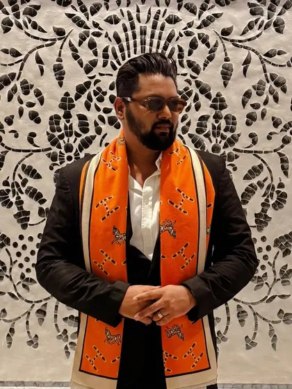 A photo from the 'Garv' event. It was a profound honor to use my art to express gratitude towards the Army, Police, and other forces, celebrating their discipline, sacrifice, and silent strength.