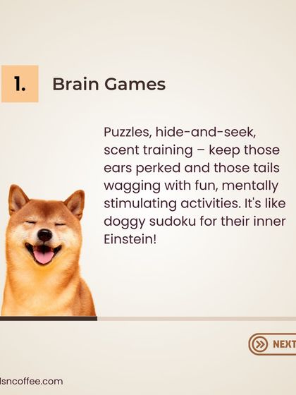 Mental health matters for pups too! This graphic explains the importance of brain games like puzzles and scent training to keep your dog mentally stimulated, happy, and well-adjusted.