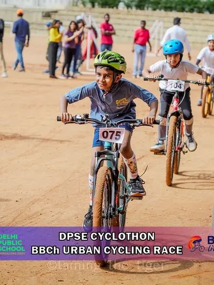 A young rider powers through the dirt course during the DPSE Cyclothon. It's inspiring to see such focus and effort from our next generation of cyclists.