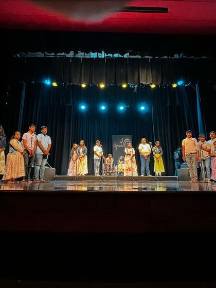 The full team on stage after the 'Sunny Symphony' concert. It takes a village, and I am so grateful for everyone who made this heartwarming event possible.