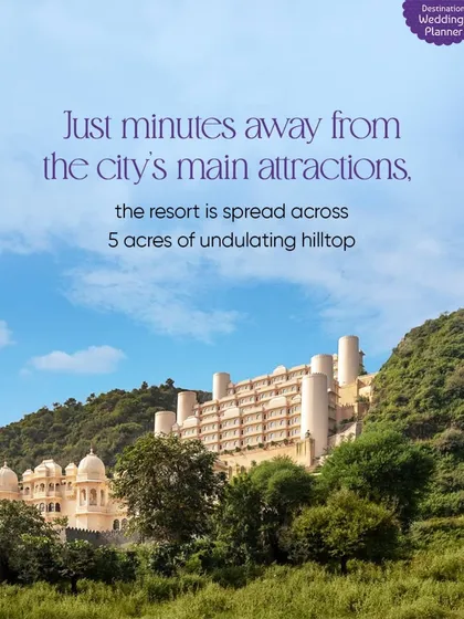 Aurika Udaipur is a stunning 5-star hotel spread across 5 acres of hilltop, offering a perfect blend of regal charm and modern luxury.
