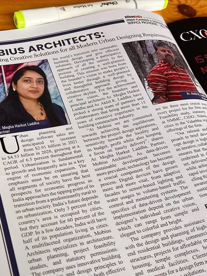 We are proud to be recognized for our contributions to urban design. This feature in a leading industry magazine highlights Mobius Architects as a promising practice, a testament to our innovative approach and commitment to shaping better urban environments.