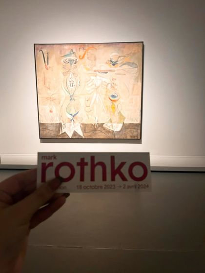 A shot of an early surrealist Rothko piece with my ticket stub. This type of photo documents my presence at the event and shares the experience with my audience.