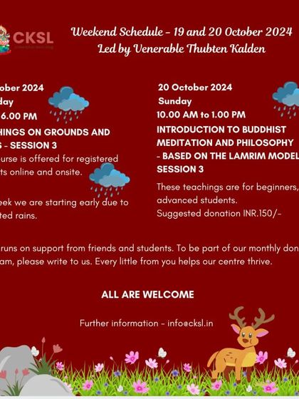 Choe Khor Sum Ling - Buddhist Philosophy Courses Introduction to Buddhist Philosophy photo 6