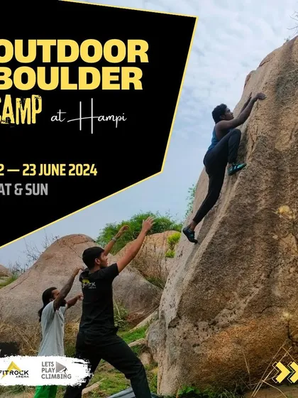 Ready for an adventure? Our Outdoor Boulder Camp in Hampi is one of our most popular events. This is a great opportunity to dive into the world of outdoor climbing with everything taken care of for you.
