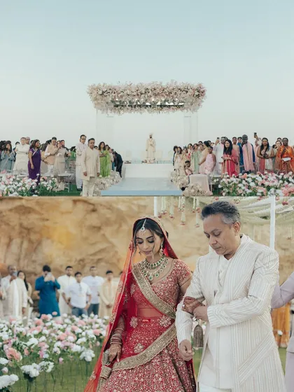 A father walking his daughter down the aisle. It's a journey of love, memories, and new beginnings, and we ensure the setting is as beautiful as the emotion of the moment.