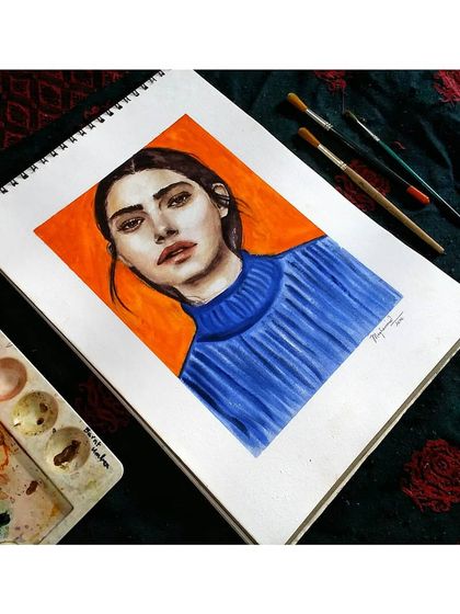 Megha Vinod - Custom Portraits & Illustrations Stylized Watercolor & Mixed Media photo 25