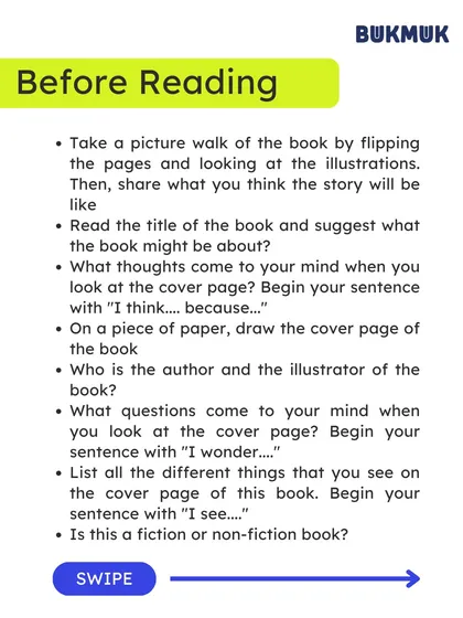 For younger readers under 8, these reflection prompts are a great way to build early literacy skills. Ask them to predict the story from the cover, describe the characters, and think about the story's message.