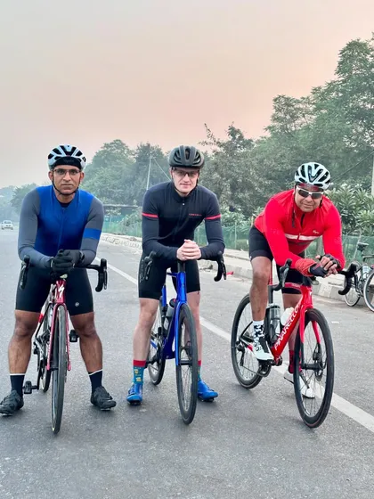 Three riders, three different bikes, one shared passion.
