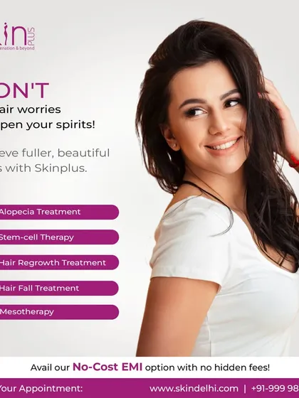I offer a comprehensive range of solutions for hair worries. This graphic lists some of my primary offerings, including alopecia treatment, stem cell therapy, and mesotherapy, to help you achieve fuller, beautiful locks.