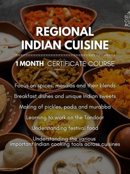 From spices and breakfast dishes to festival foods and pickles, our 1-Month Certificate Course covers the vast spectrum of Indian cooking.