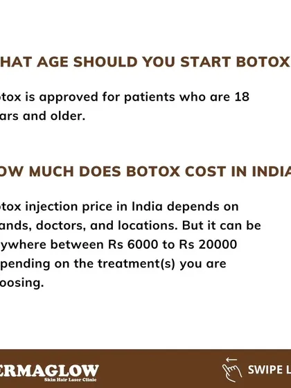 Here I answer two common questions about Botox. The treatment is approved for patients 18 and older, and the cost can vary. I always discuss pricing and suitability during our initial consultation to create a plan that works for you.