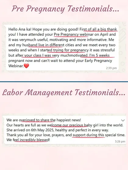 Whether you're trying to conceive or preparing for labor, our classes provide motivation and useful information to help you on your journey.