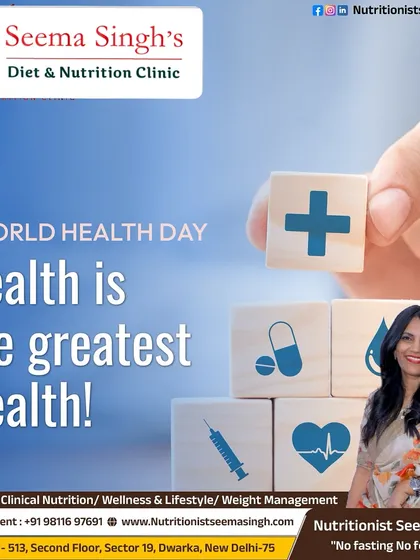 Health is the greatest wealth. On World Health Day, let's remember to invest in our health today for a better tomorrow. A proper diet plan can help prevent or even reverse illness.