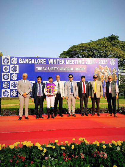 The winning team of the P.V. Shetty Memorial Trophy.
