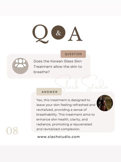 Q&A: Yes, the Korean Glass Skin treatment leaves your skin feeling refreshed and able to breathe.