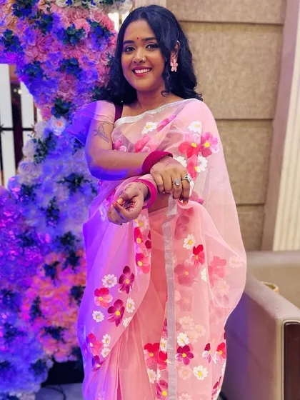 Another wedding look. Whether it's a sangeet or a reception, I love embracing the festive vibe with traditional Indian wear.