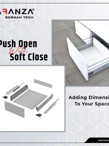 My push-open system with soft-close adds a new dimension to your spaces. It allows for handle-free cabinet fronts, creating a minimalist look with effortless functionality.