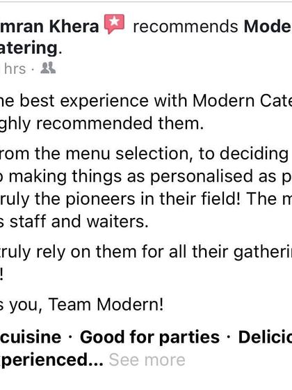 This review praises our personalized approach, from menu selection to deciding on the cutlery. This is the essence of our bespoke catering service.