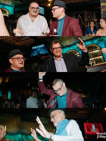 A collage showcasing the fun and energy of the family and guests on the dance floor. These are the candid moments that make a celebration unforgettable.