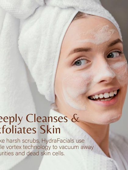A key benefit of the HydraFacial is its ability to deeply cleanse and exfoliate. Unlike harsh scrubs, it uses gentle vortex technology to vacuum away impurities and dead skin cells.