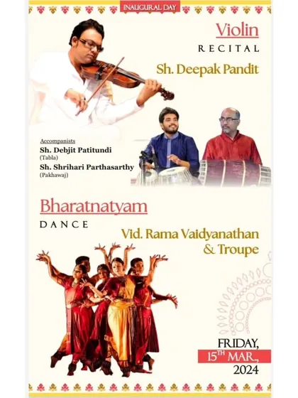 The lineup for the 53rd All India Bhaskar Rao Nritya & Sangeet Sammelan in Chandigarh, where I was honoured to perform with Maestro Pandit Deepak Pandit ji.