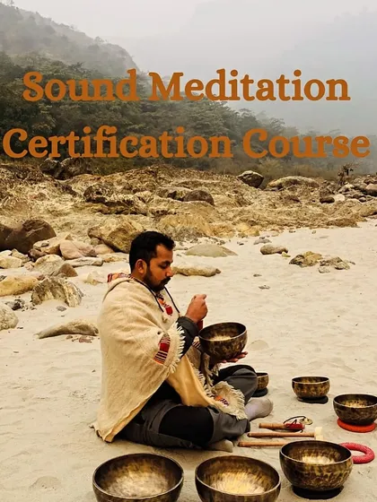 My journey has taken me to incredible places, like this riverside in the mountains, to deepen my connection with sound. This same dedication is what I bring to my Sound Meditation Certification Courses, where I guide others to become facilitators of this healing art.