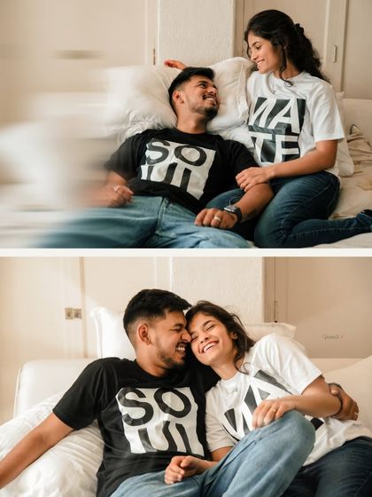 Fun, playful, and full of laughter. An indoor pillow fight session is a great way to capture your candid chemistry and create memories that are authentically you.