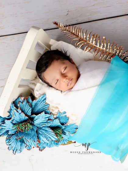 A different angle of the same setup, showing the golden leaf prop.