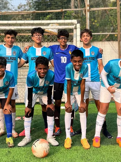 Our team in action, dominating the play during the Elite Community Football league.