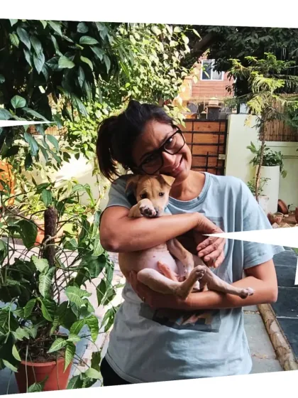Another sweet moment between Vizal and Bo Peep in our garden. This collage shows the genuine bond formed during Bo Peep's stay with us.