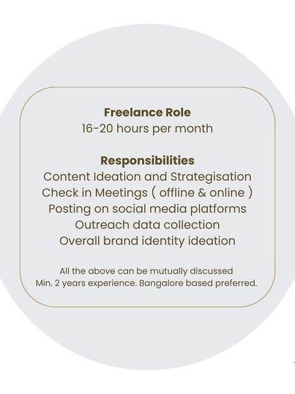 A hiring post for a freelance social media and content strategist. This shows that my firm, Window Works, is growing and that I am building a team.