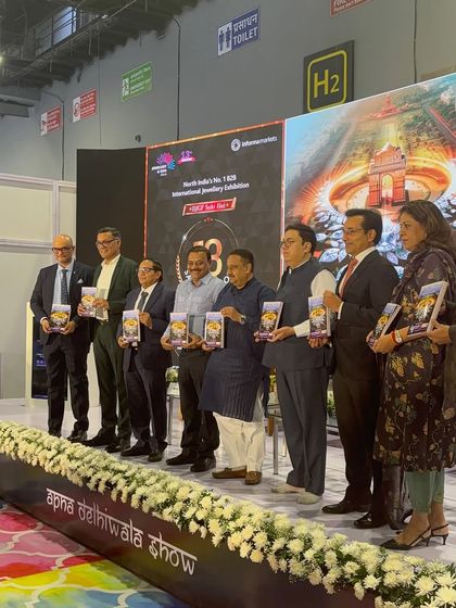 On stage with the dignitaries for the lamp lighting ceremony, a traditional and auspicious start to any conference.