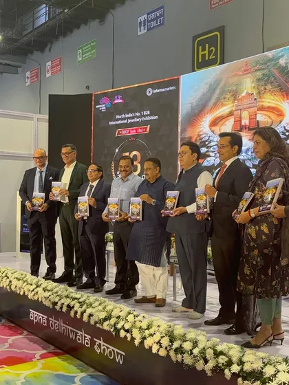 On stage with the dignitaries for the lamp lighting ceremony, a traditional and auspicious start to any conference.
