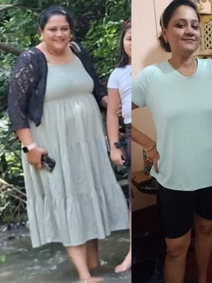 A client's impressive transformation, showing significant changes in body composition and confidence.