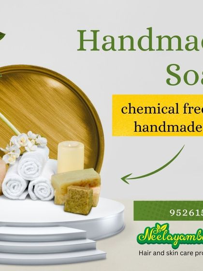 A showcase of my handmade soaps, which are completely chemical-free. They are perfect for cleansing your skin gently without stripping its natural moisture.