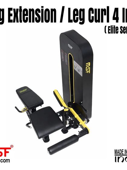 A side view of the machine in leg curl configuration.