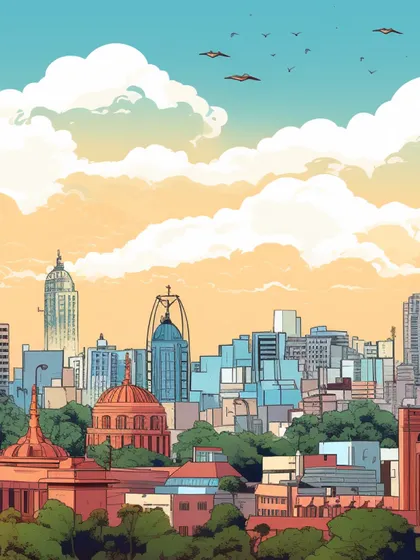 beyond ui, i create custom illustrations to give a product a unique soul. this cityscape piece was designed as a background element to bring a distinct, artistic vibe to an app's interface.