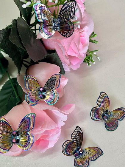 Let your imagination take flight with these whimsical butterfly hair accessories. They are perfect for adding a pop of color and fun.