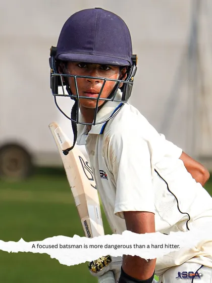 This image captures the essence of what I teach. A focused batsman who understands the game is always more dangerous than a simple hard hitter. My goal is to build intelligent cricketers who are mentally sharp and tactically aware.